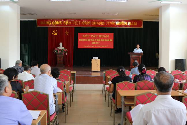 MTTQ quận Hoàng Mai tổ chức hội nghị tập huấn nội dung cuộc cách mạng công nghiệp 4.0;  triển khai cuộc vận động “Toàn dân đoàn kết xây dựng nông thôn mới, đô thị văn minh”
